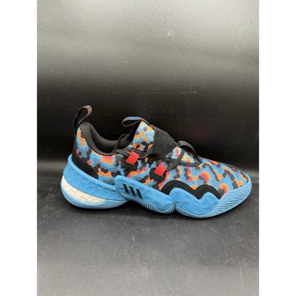 Adidas Trae Young 1 Pixel Basketball Sneakers Black Sky Blue Size 10 main image 7